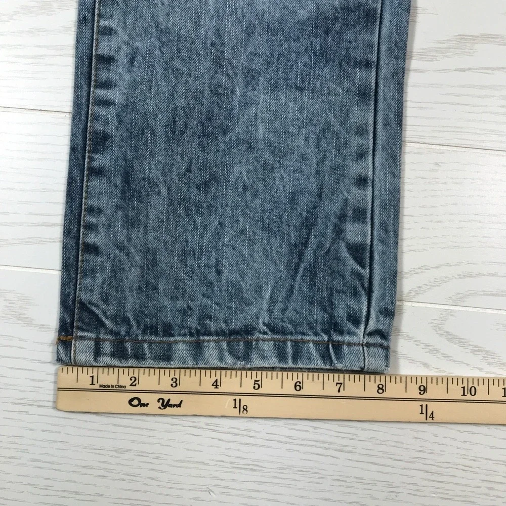 Southpole Jeans Men 38x34 Blue Acid Wash Grunge Moto Distressed 100% Cotton Y2K